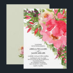 Cartes d'invitation de mariage florales aux pivoin<br><div class="desc">Élégantes pivoines et fleurs de jardin dans des nuances de rose et de crème avec votre texte en lettrage chic sur ces invitations de mariage. Le dos de l'invitation est vert sauge clair ou de la couleur de votre choix (utilisez nos outils de conception pour le changer.) Si vous aimez...</div>