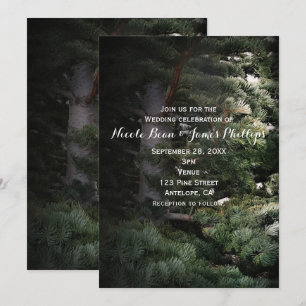 Cartes d'invitation de mariage Forêt Rustique Arbr