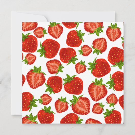 Cartes d'invitation de mariage - Fraises Botanique (Dos)