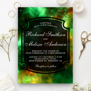 Cartes d'invitation de mariage Galaxie Espace Amas