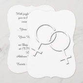 Cartes d'invitation de mariage Gay Pride pour l'am (Devant / Derrière)