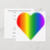 Cartes d'invitation de mariage Gay Pride pour les (Devant / Derrière)