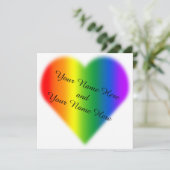 Cartes d'invitation de mariage Gay Pride pour les (Debout devant)