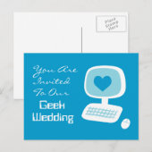 Cartes d'invitation de mariage Geek (Devant / Derrière)