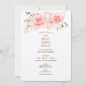 Cartes d'invitation de mariage Gold & Blush pour u (Devant)