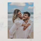 Cartes d'invitation de mariage Gold Shells & White (Dos)