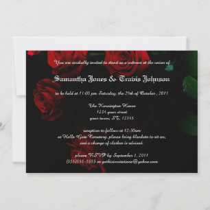 Cartes d'invitation de mariage gothique moderne à