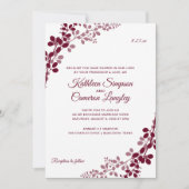 Cartes d'invitation de mariage Gypsophile ou Vigne (Devant)