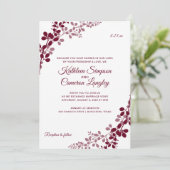 Cartes d'invitation de mariage Gypsophile ou Vigne (Debout devant)