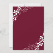 Cartes d'invitation de mariage Gypsophile ou Vigne (Dos)