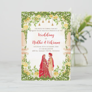Cartes d'invitation de mariage hindou & invitation