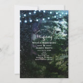 Cartes d'invitation de mariage hivernal avec pin e (Devant)