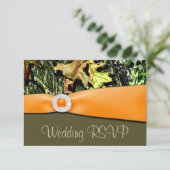 Cartes d'invitation de mariage Hunting Camo RSVP (Debout devant)