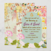 Cartes d'invitation de mariage indien (Devant / Derrière)