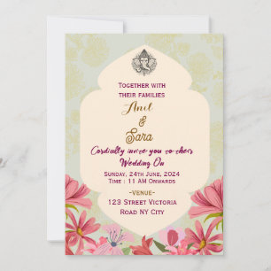Cartes d'invitation de mariage indien