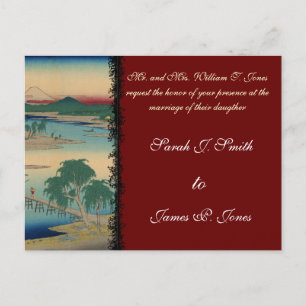Cartes d'invitation de mariage japonaises La riviè