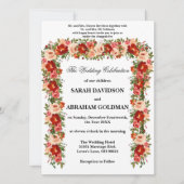 Cartes d'invitation de mariage juif traditionnelle (Devant)