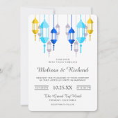 Cartes d'invitation de mariage Lanternes arabes mo (Devant)