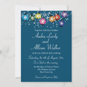 Cartes d'invitation de mariage lesbienne gay Lante