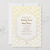 Cartes d'invitation de mariage marocain élégantes (Devant)