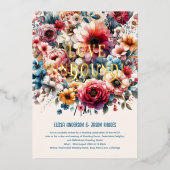 Cartes d'invitation de mariage maximalistes thème (Recto)