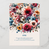 Cartes d'invitation de mariage maximalistes thème (Verso)