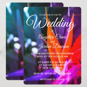 Cartes d'invitation de mariage merveilleux oiseau 
