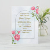 Cartes d'invitation de mariage modernes  (Debout devant)