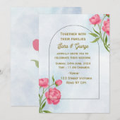 Cartes d'invitation de mariage modernes  (Devant / Derrière)