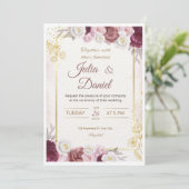 Cartes d'invitation de mariage modernes (Debout devant)