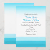 Cartes d'invitation de mariage modernes à l'aquare (Devant / Derrière)