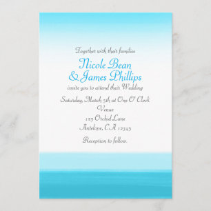 Cartes d'invitation de mariage modernes aquarelle