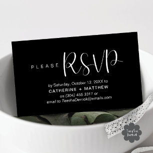 Cartes d'invitation de mariage modernes Relance de