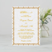 Cartes d'invitation de mariage musulman avec vérit (Debout devant)