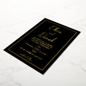 Cartes d'invitation de mariage noir et or (Rotation)