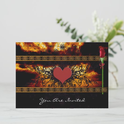 Cartes d'invitation de mariage Nuages Renaissance (Debout devant)
