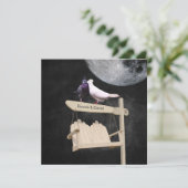 Cartes d'invitation de mariage Nuit de pleine lune (Debout devant)