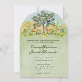 Cartes d'invitation de mariage oiseau de l'amour d (Devant)