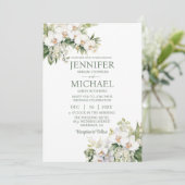 Cartes d'invitation de mariage Orchidées blanches (Debout devant)