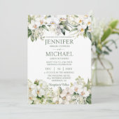 Cartes d'invitation de mariage Orchidées blanches (Debout devant)