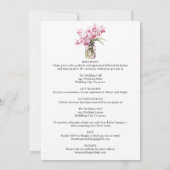 Cartes d'invitation de mariage Orchidées roses Tou (Dos)