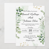 Cartes d'invitation de mariage ou d'anniversaire d (Devant / Derrière)