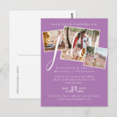 Cartes d'invitation de mariage ou de shower de cou (Devant / Derrière)