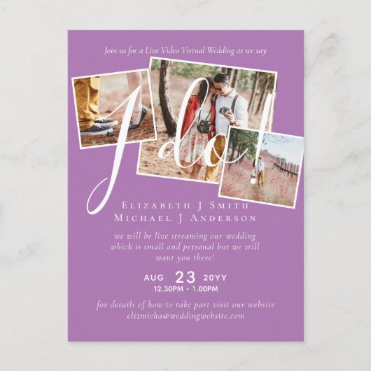 Cartes d'invitation de mariage ou de shower de cou (Devant)
