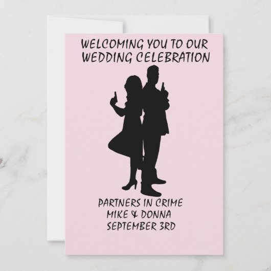 CARTES D'INVITATION DE MARIAGE PARTENAIRES DE CRIM (Devant)