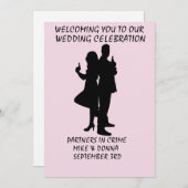 CARTES D'INVITATION DE MARIAGE PARTENAIRES DE CRIM (Devant / Derrière)