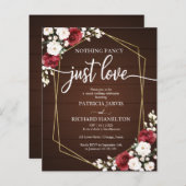 Cartes d'invitation de mariage pas chères géométri (Devant / Derrière)