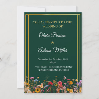 Cartes d'invitation de mariage personnalisables ve