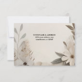 Cartes d'invitation de mariage personnalisées | Bo (Dos)
