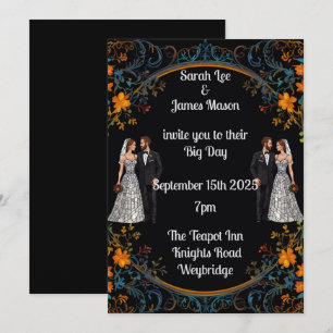 Cartes d'invitation de mariage personnalisées et i